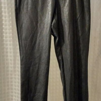 NWT New York & Co Shiny Black Stretch Leggings Size XS